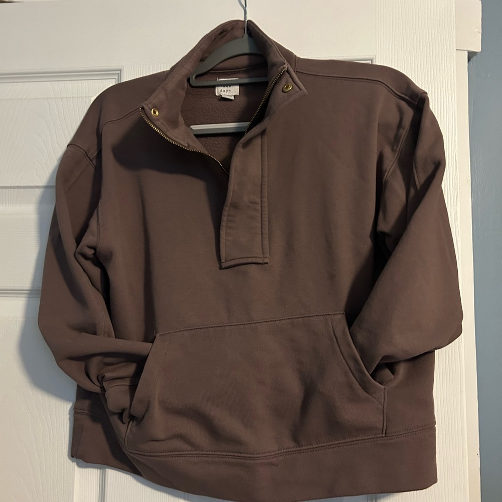 Muted brown a new day pullover
